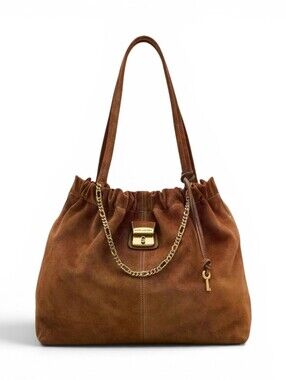 Marc Jacobs Suede The Cristina Tote Bag in Cognac Brown